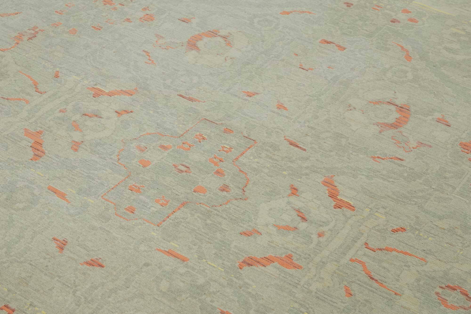 Turkish Handcrafted Loom Oushak Rug 274 cm x 351 cm