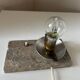 Art Deco marble granite glass globe ball table lamp