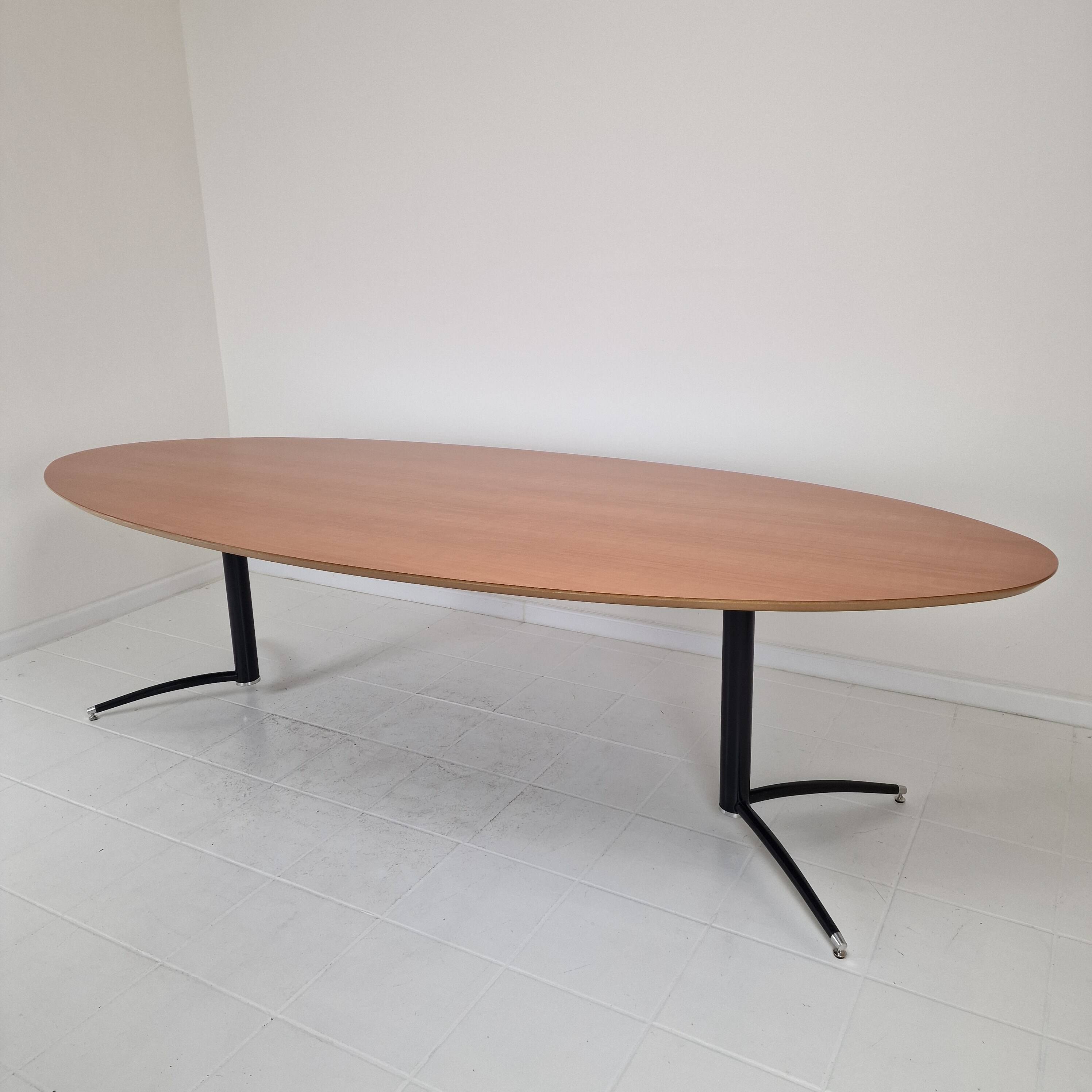 Extra large oval dining or conference table by Artifort