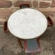 Table basse bouillotte de style Louis XVI en bois des années 1960/70