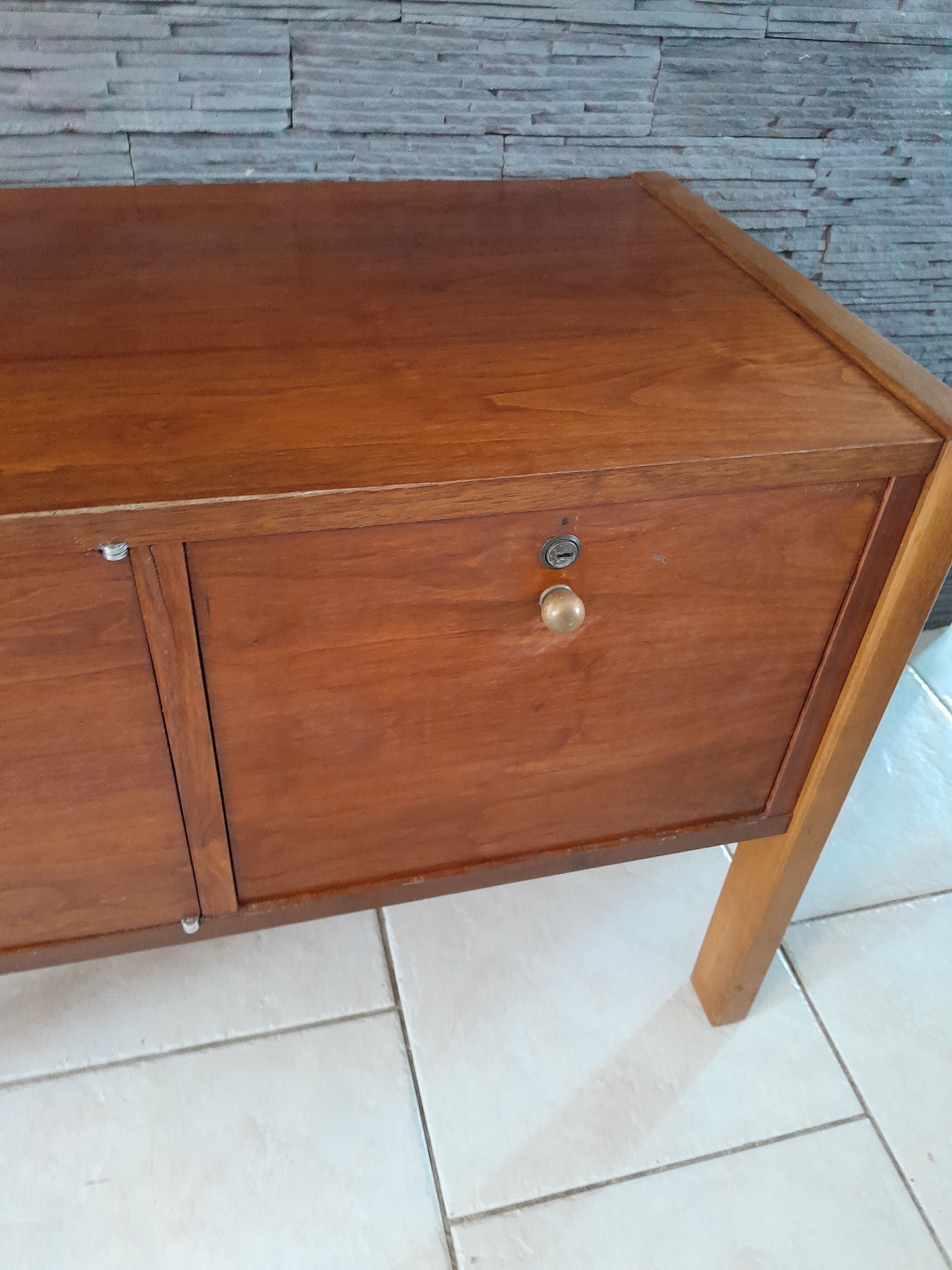 Scandinavian teak sideboard file storage unit