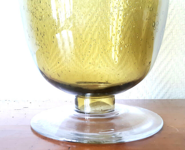 Biot bubbled glass vase