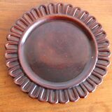 "Marguerite" plate in glazed ceramic