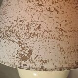 Living room lamp from Maison Dauphin 1970 to 80 cream hand-painted lampshade