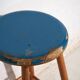 Antique wooden stool with a round seat – Central Europe, around 1950