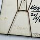 Vintage ceramic tile by Yvette Manoy - 1968