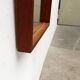 Miroir minimaliste mid-century allemand en teck de Zier-Form, années 1960