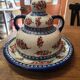 Cloche à fromage grès émaillée Boleslawiec Pologne
