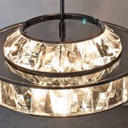 Lustre soucoupe en cristal Maison Kinkeldey, Autriche vers 1970