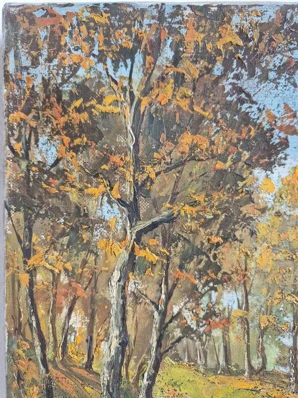 Huile sur toile, Reflets sur l'étang