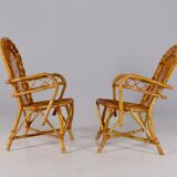 2 fauteuils bambou “wicker chairs”