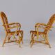 2 bamboo armchairs "wicker chairs"