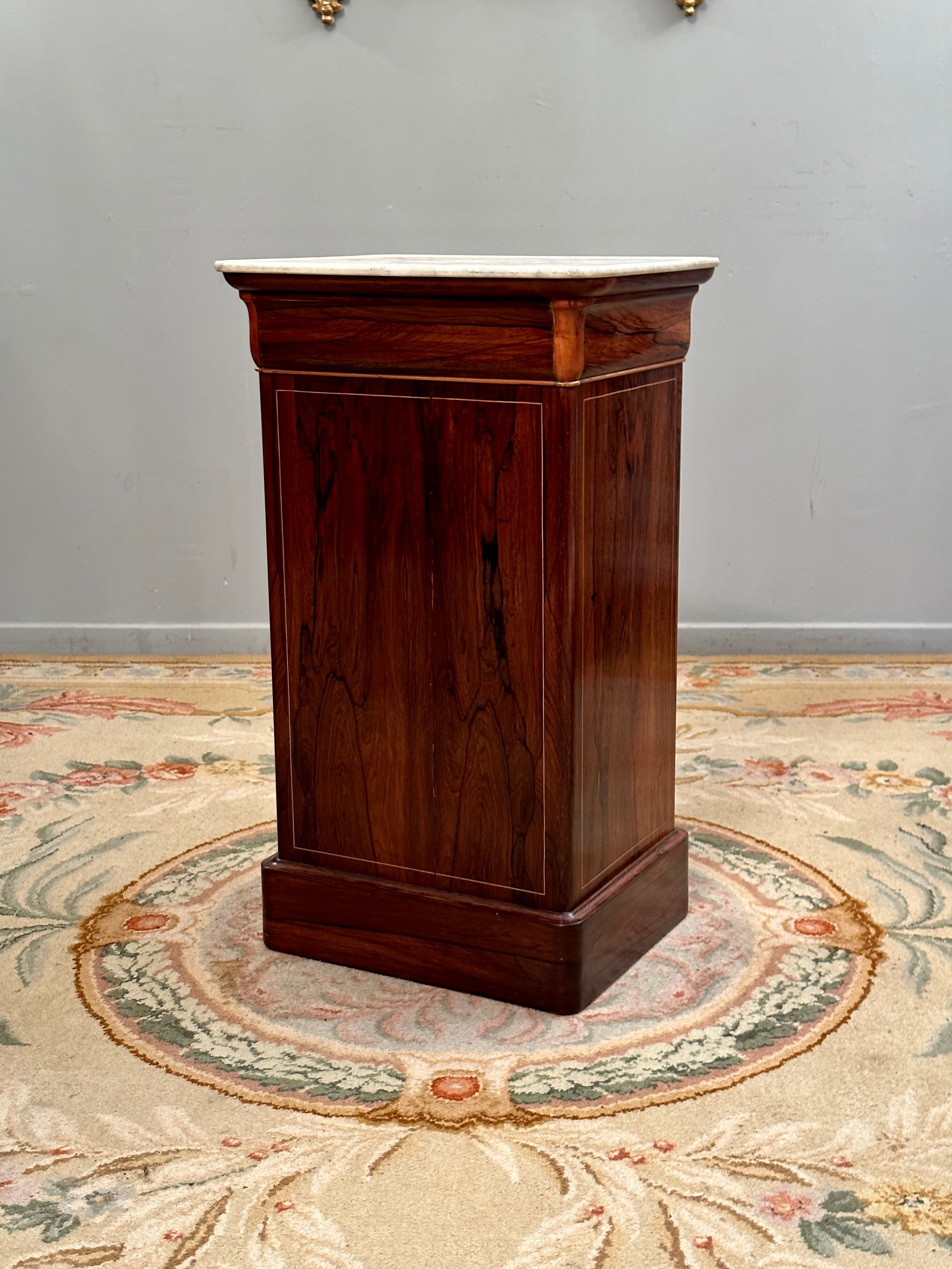 Bedside of the period Charles X in marquetry XIXth