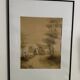 Lithographie originale de Bernard Charoy « vieille ferme »