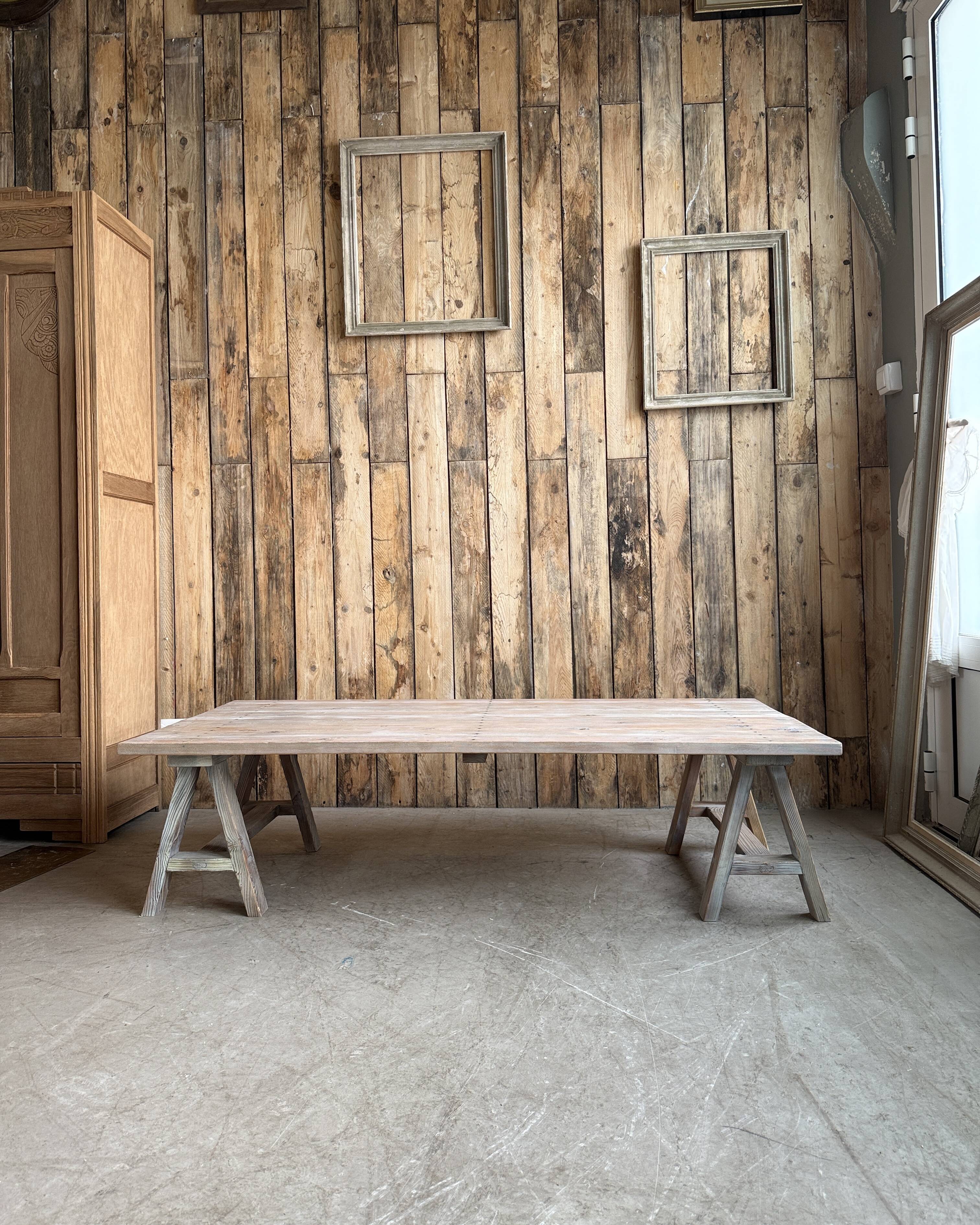 Trestle coffee table