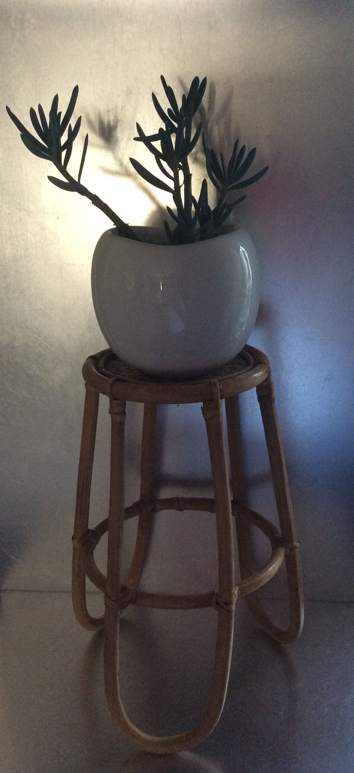 Vintage bamboo collar and wicker