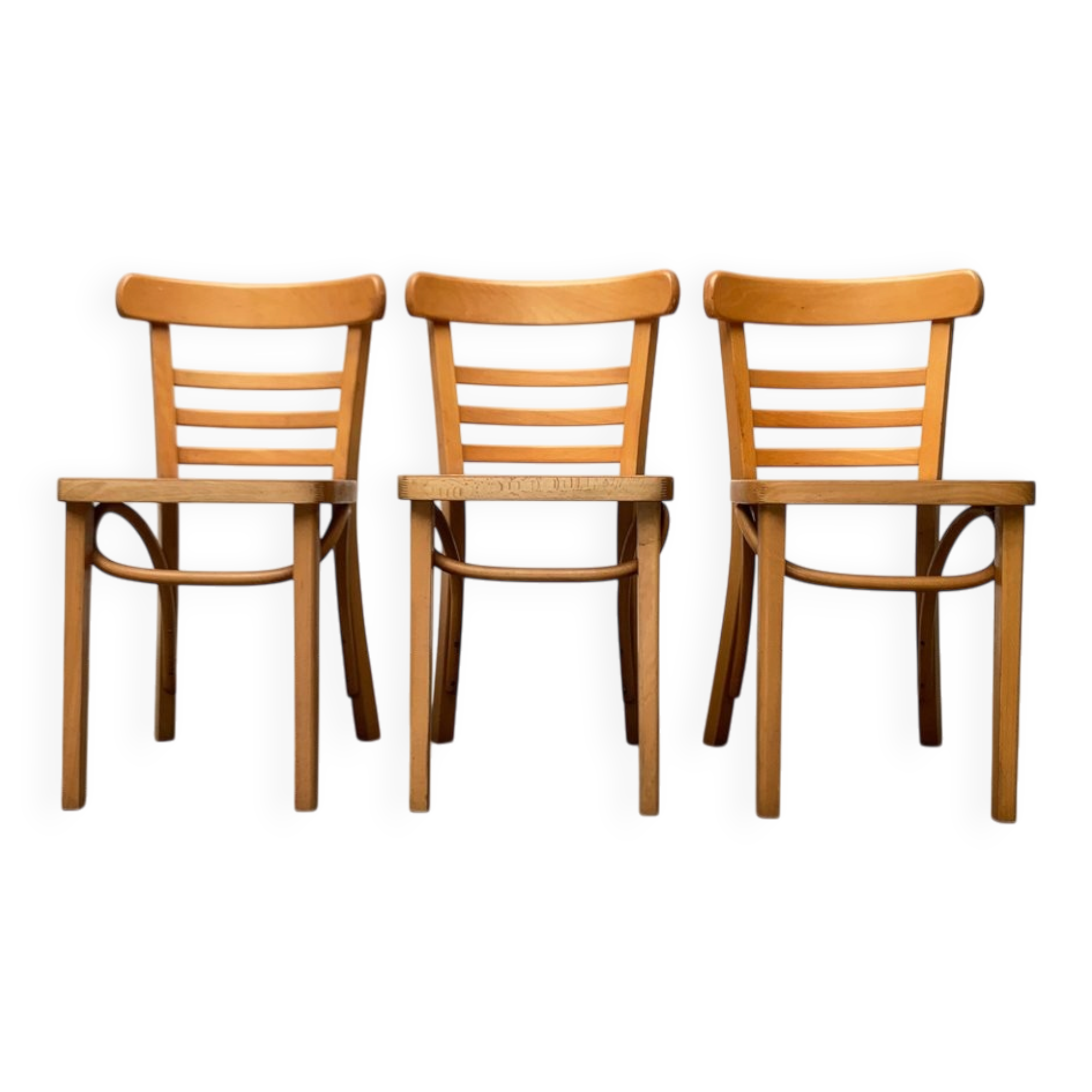 Mid-century German bentwood chairs by ZPM Radomsko for Mobilair, 1950s, set of 3.