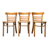 Mid-century German bentwood chairs by ZPM Radomsko for Mobilair, 1950s, set of 3.
