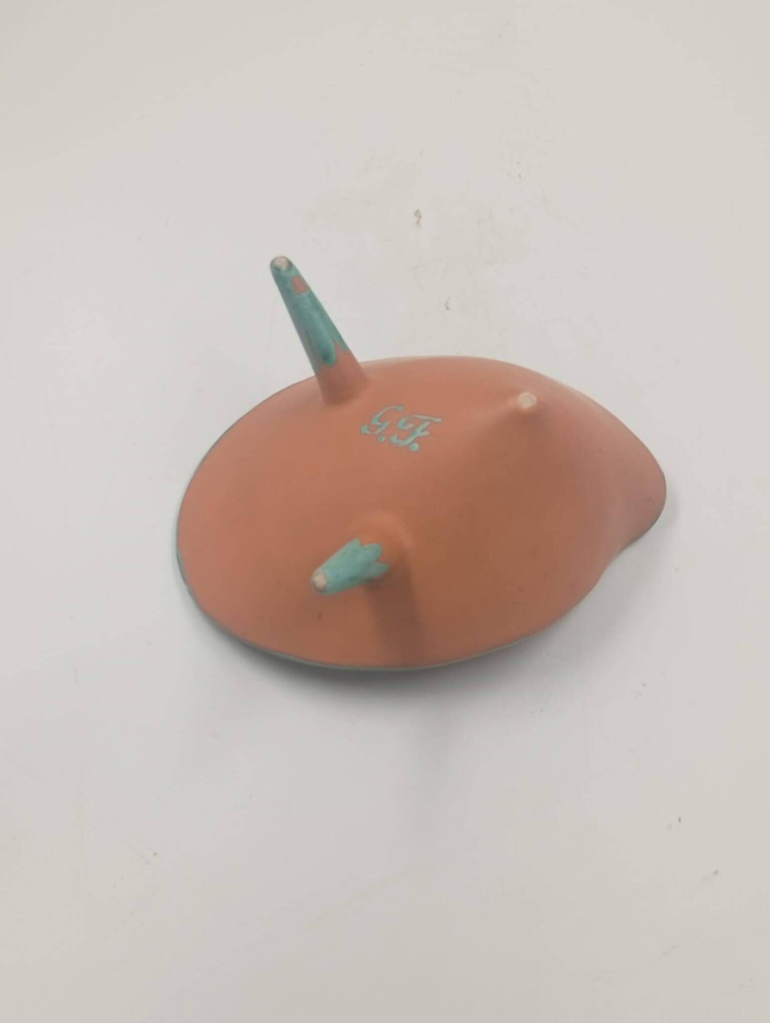 Vintage Ceramic Tripod Bowl Gabriel Fourmaintraux Desvres France 50