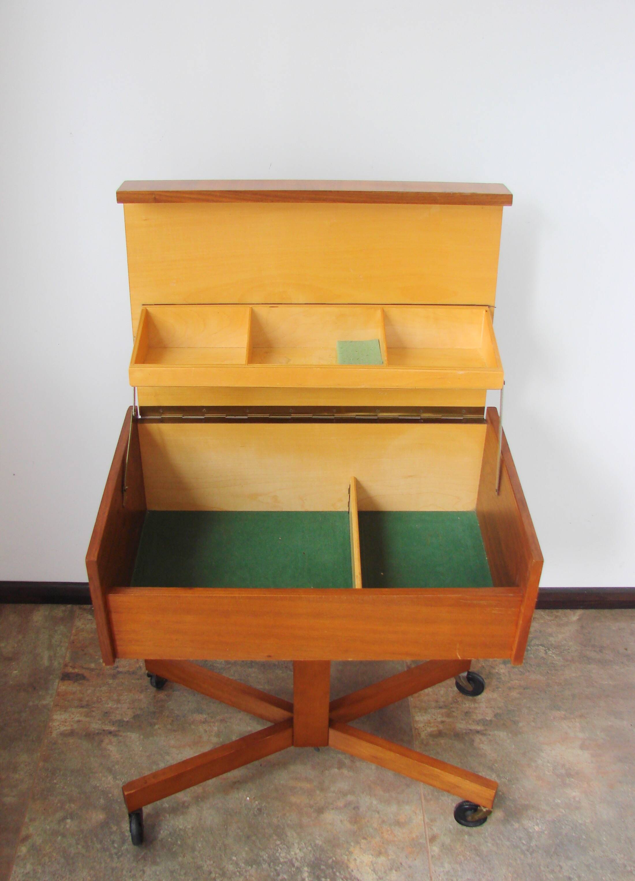 A small cabinet on castors, 1960s.