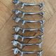 Knife doors dog basset / dachshund silver metal