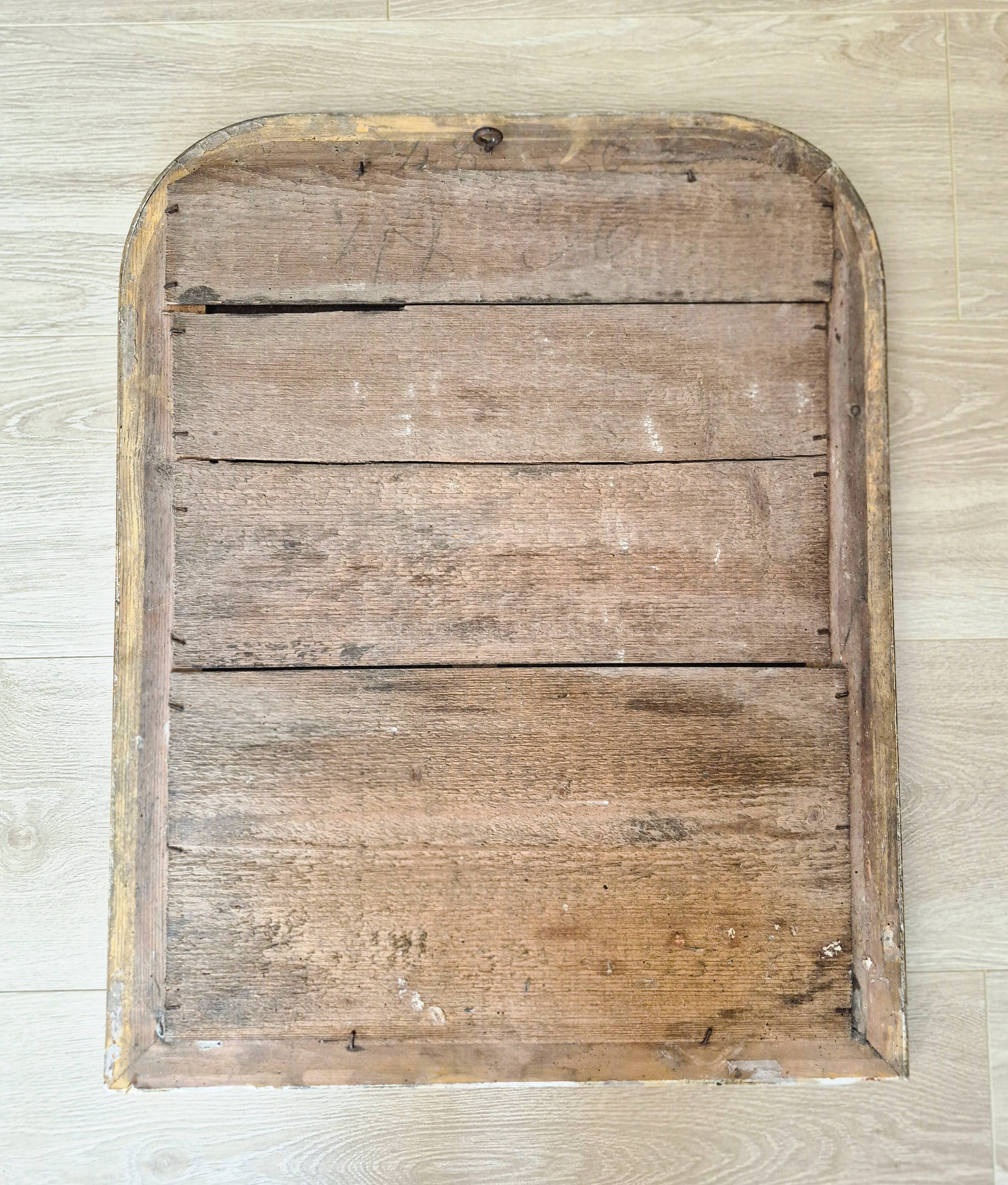Antique Louis Philippe mirror, black and gold, 62 x 49 cm