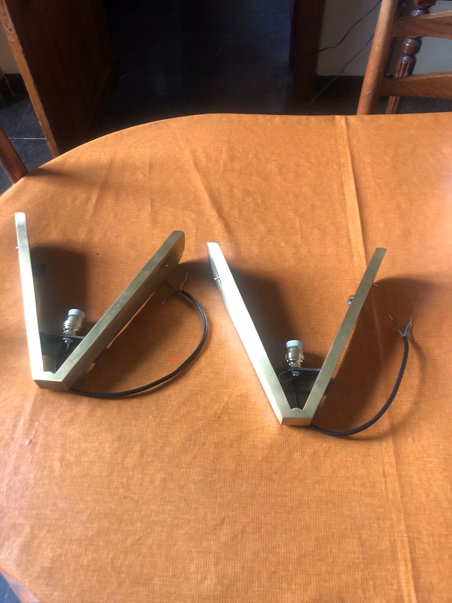 Pair of art deco wall sconces