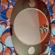 Miroir vintage fumé brun ovale