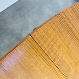 Round extendable Scandinavian table, teak, 1960s