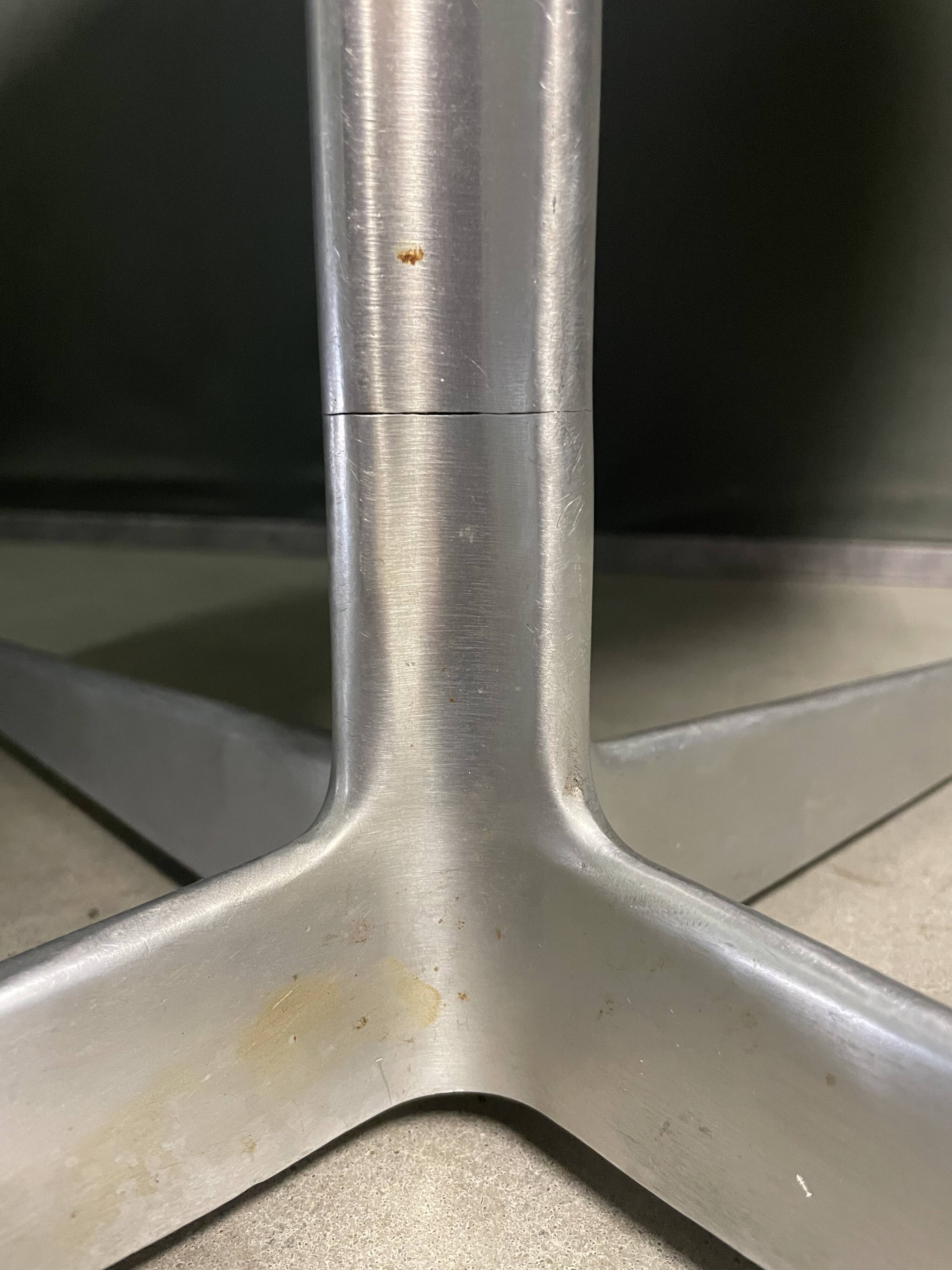 VERY RARE CANNELÉE BASE DINING TABLE BY ARNE JACOBSEN, Fritz Hansen, 1960s