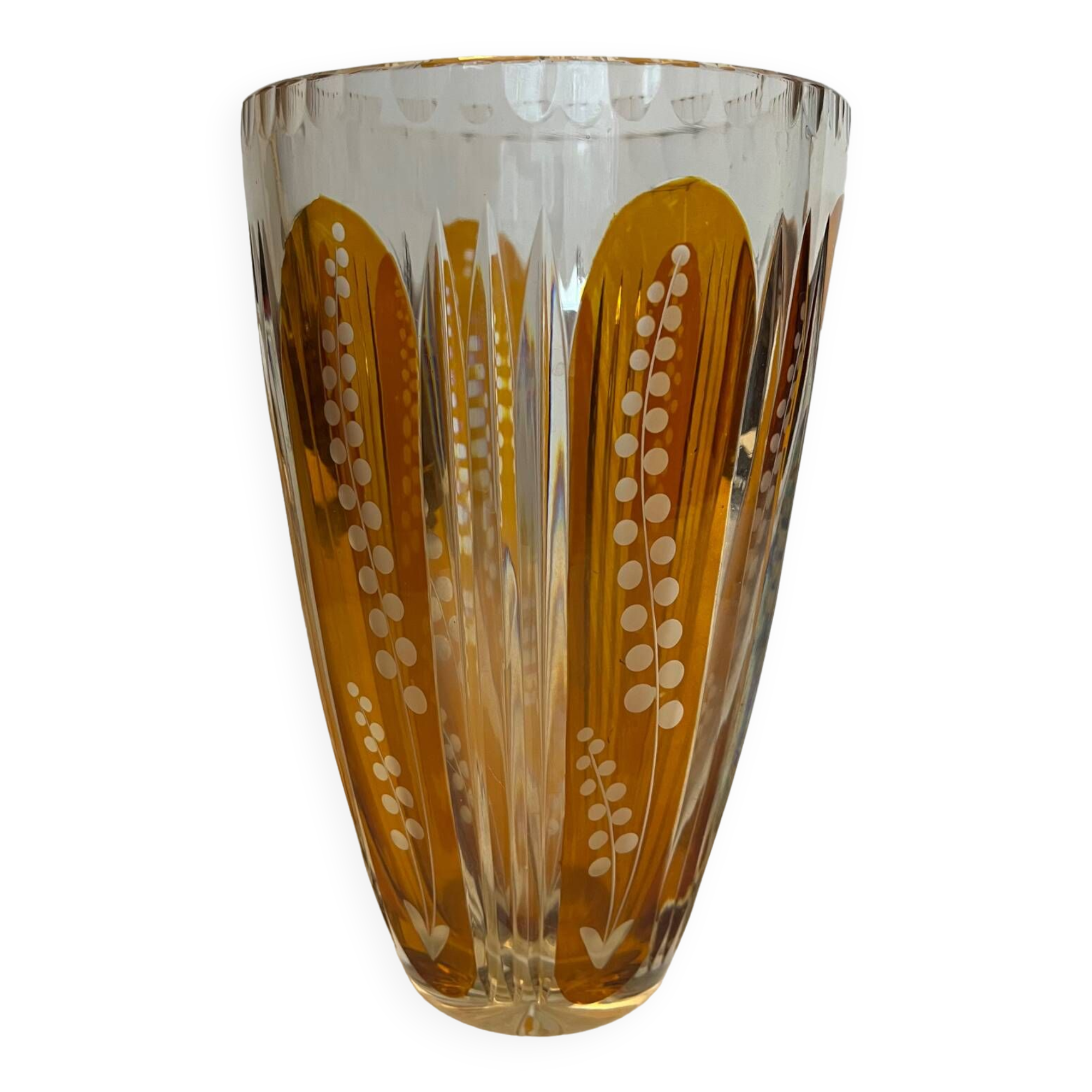 Vintage cut crystal vase