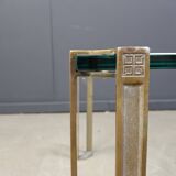 Peter Ghyczy T24 Pioneer Glass and Cast Brass rectangular Coffee