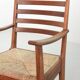 Rare fauteuil brutaliste en chêne Bas van Pelt avec assise en jonc tressé pour ma maison