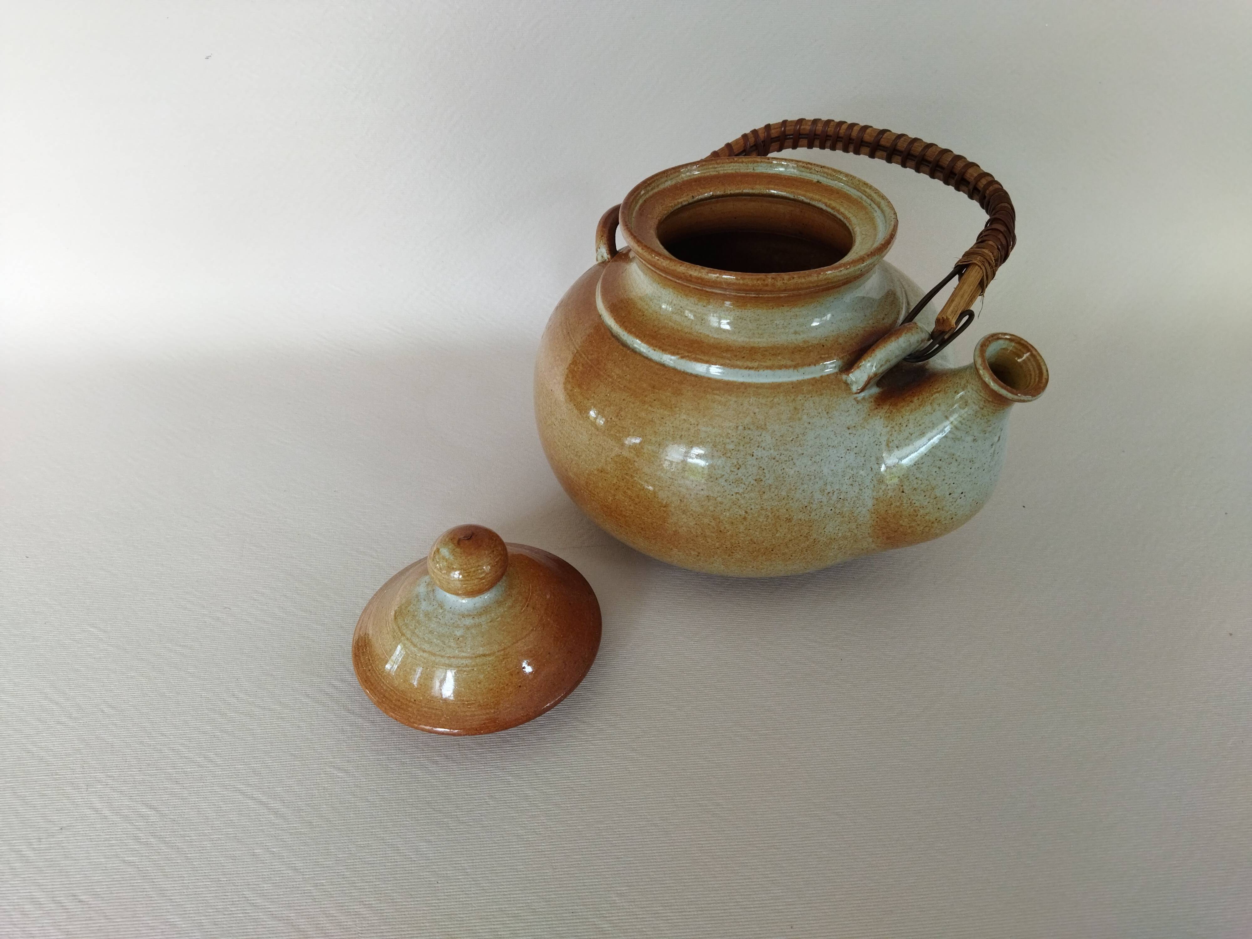 Montgolfier stoneware teapot 1960s
