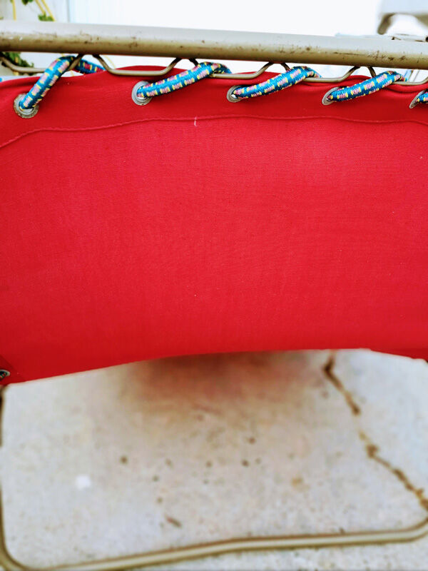 Camp bed or vintage sunbathing