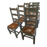 Set of 8 country style chairs