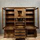 Rare and important double-sided Museum display case in Renaissance style in walnut and magnifying glass