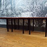 Set of 3 slatted coffee tables 1950