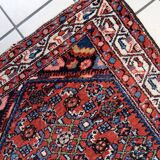 Handmade vintage Persian Hamadan rug 76cm x 126cm, 1970s