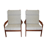 Paire de fauteuils danois en teck vers 1970