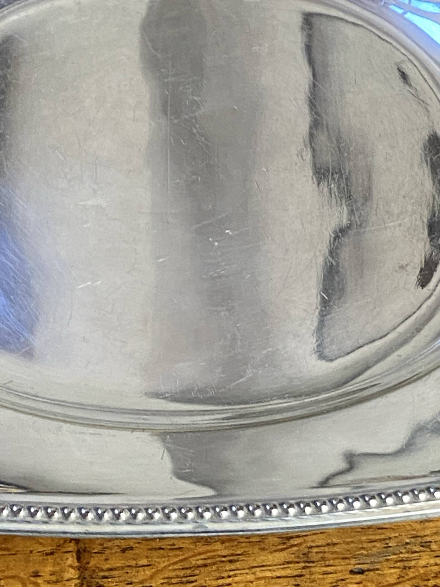 Silver-plated metal plate, Gallia model, Christofle