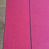 Table set and 2 vintage vintage pale red formica chairs