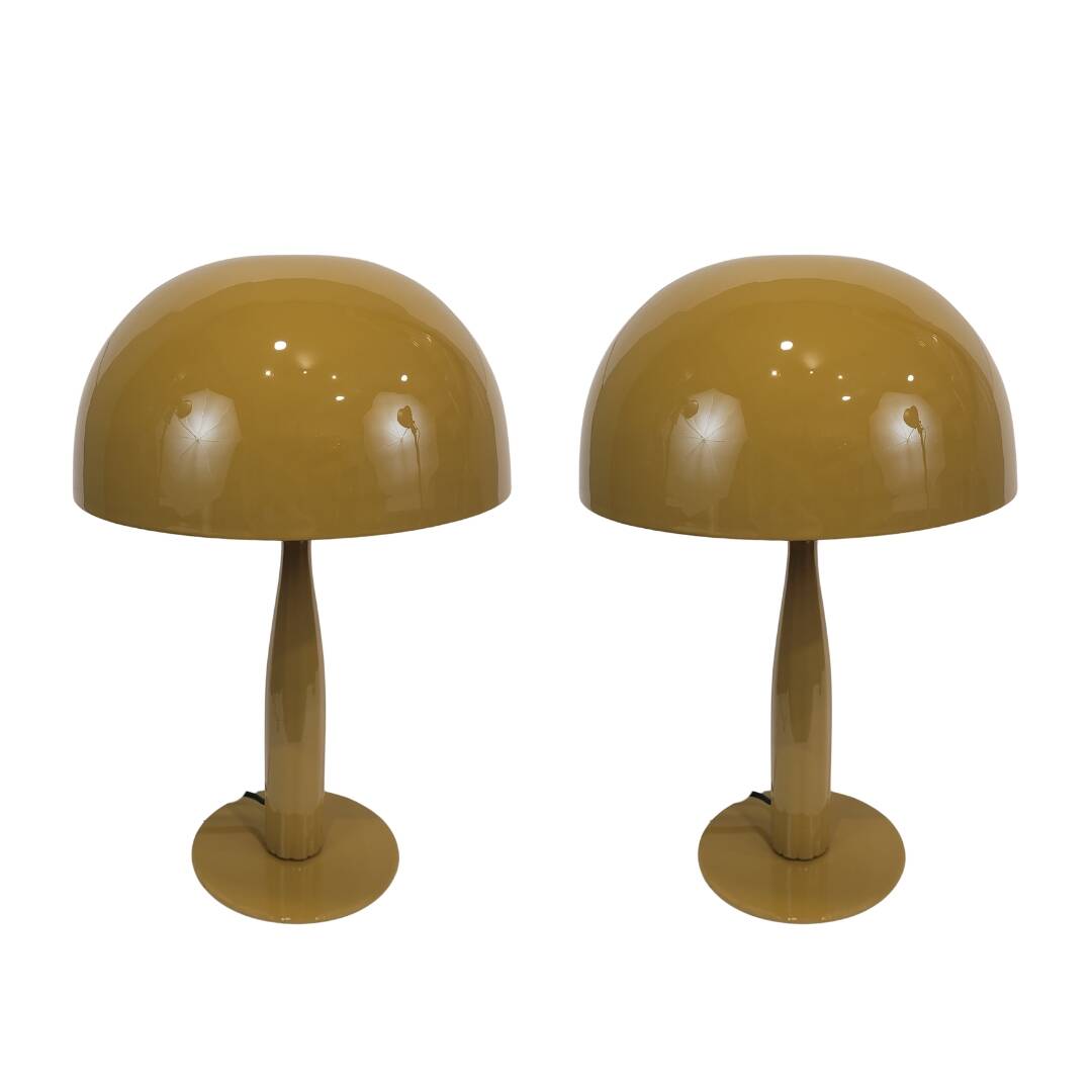 Pareja table lamps, Metal, Color mostaza, s. XXI – France