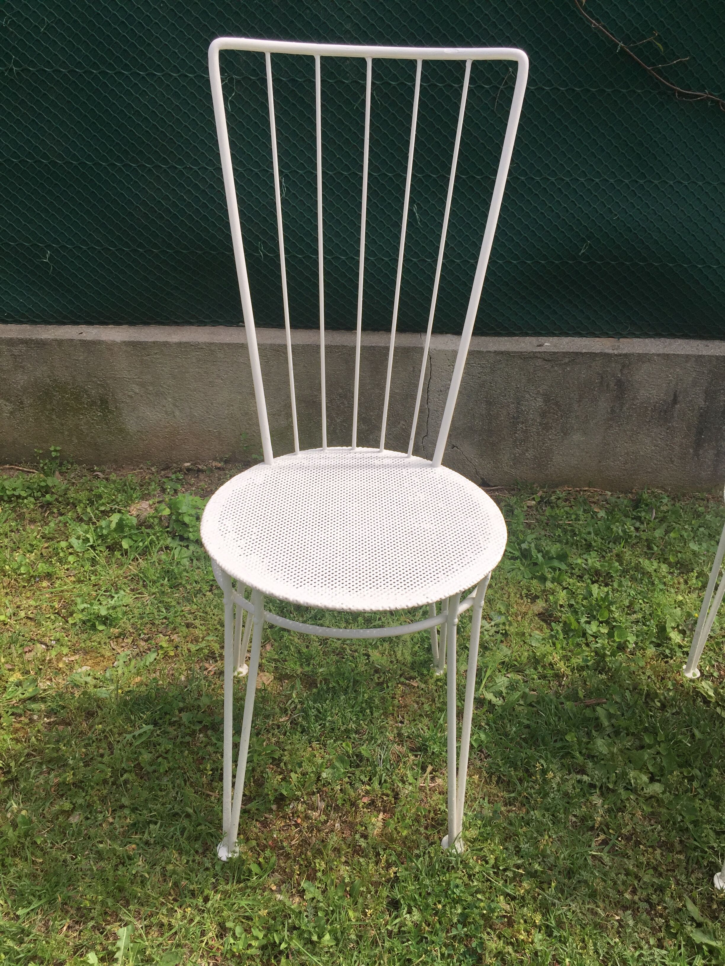 Lot of  3 metal garden chairs
