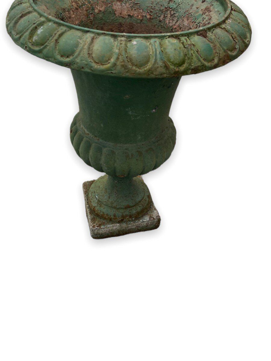 Vase Medici Late XIXth enamel Green