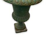 Vase Medici Late XIXth enamel Green