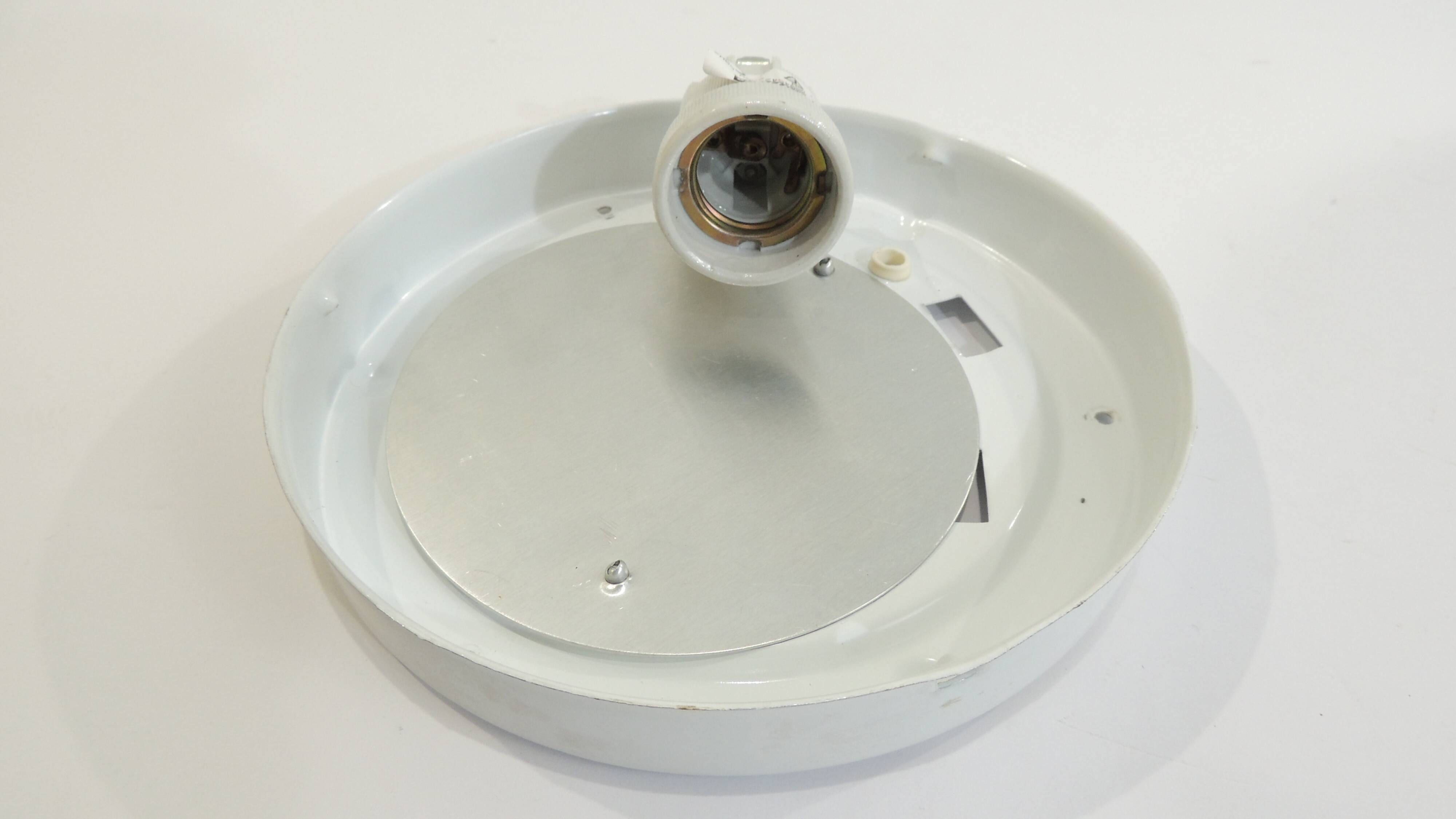 Vintage white opaline glass shell wall light – Ann wall lamp