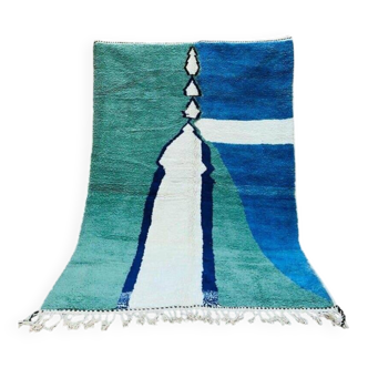 Berber rug in natural wool, handmade in Morocco, size 200 x 300 cm.