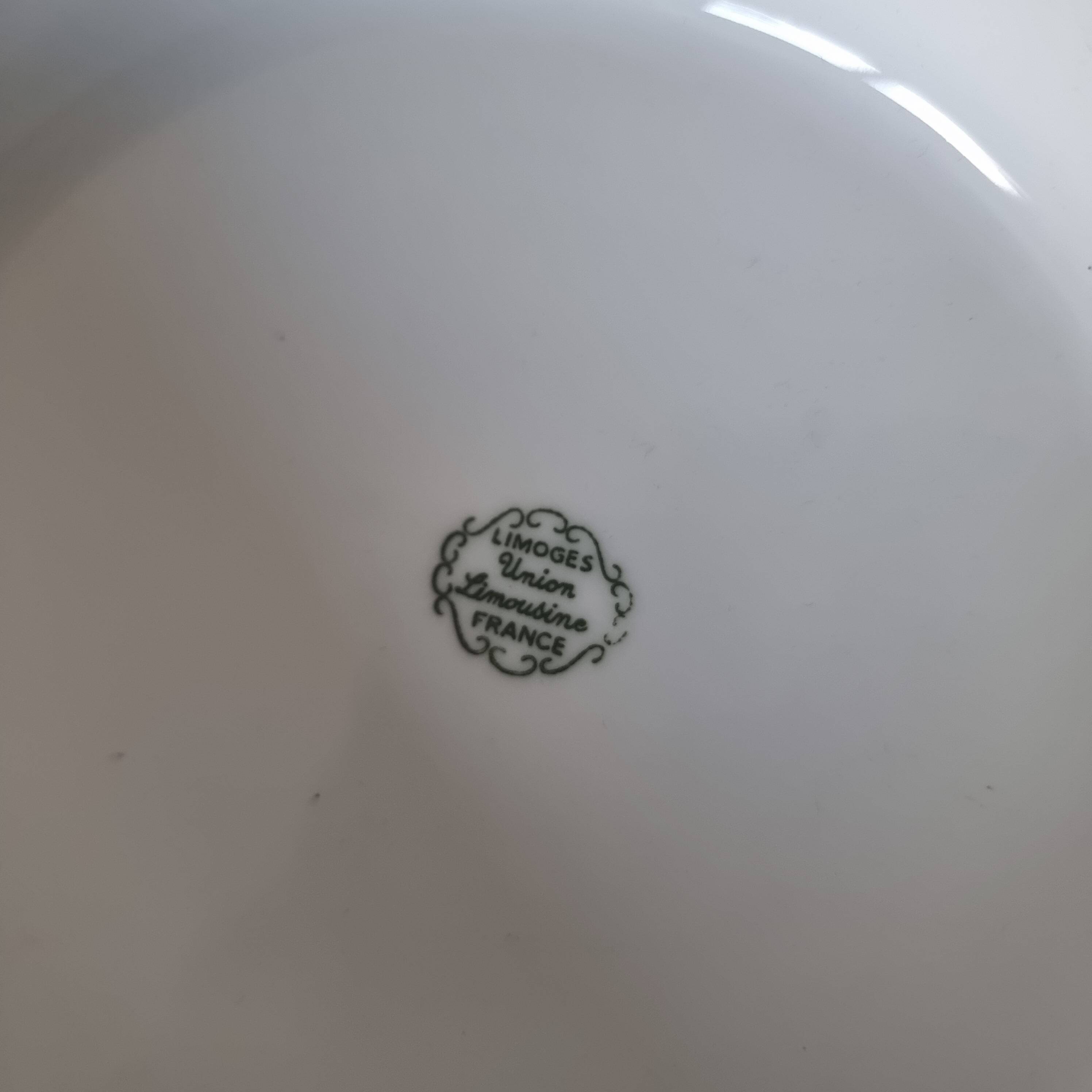 Ensemble de 6 assiettes à dessert ou à hors-d'œuvre en porcelaine fine de L