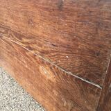 Old solid oak chest early XVIII Brutalist